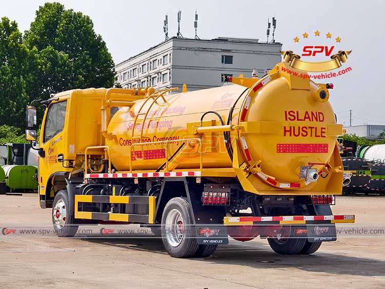 5,000 Litres Waste Suction Truck DongFeng - Rear Left Side